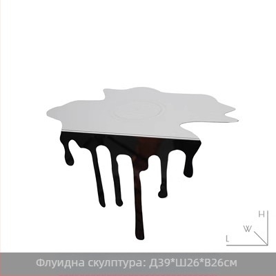 Търговско отделение от неръждаема стомана с капка вода, триизмерни орнаменти, модел стая, хол, трапезна маса, бар, декорация на работния плот