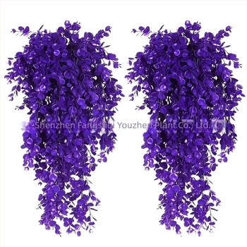 Трансграничен изкуствен ратан, евкалипт, стенен декор, изкуствени зелени растения, фалшиви висящи растения, лози, домашен декор, външен декор, цветя