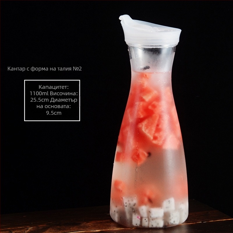 Акрилна пластмасова тенджера за връзване на бутилка за студена вода, квадратна тенджера за сок, бар, чайник, ресторант, лимонова тенджера