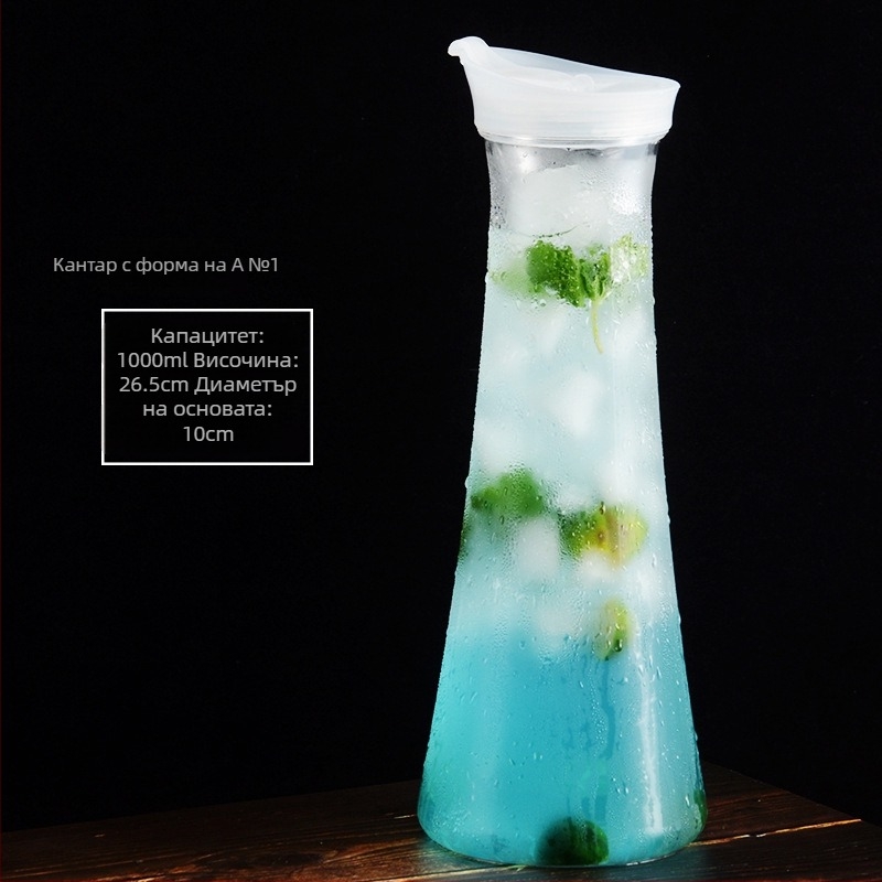 Акрилна пластмасова тенджера за връзване на бутилка за студена вода, квадратна тенджера за сок, бар, чайник, ресторант, лимонова тенджера