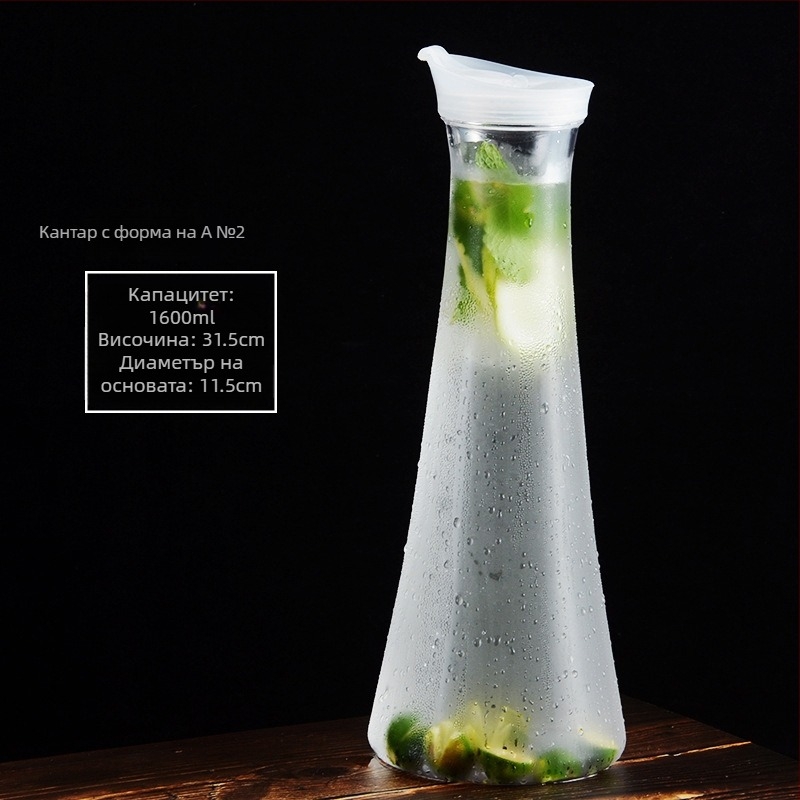 Акрилна пластмасова тенджера за връзване на бутилка за студена вода, квадратна тенджера за сок, бар, чайник, ресторант, лимонова тенджера