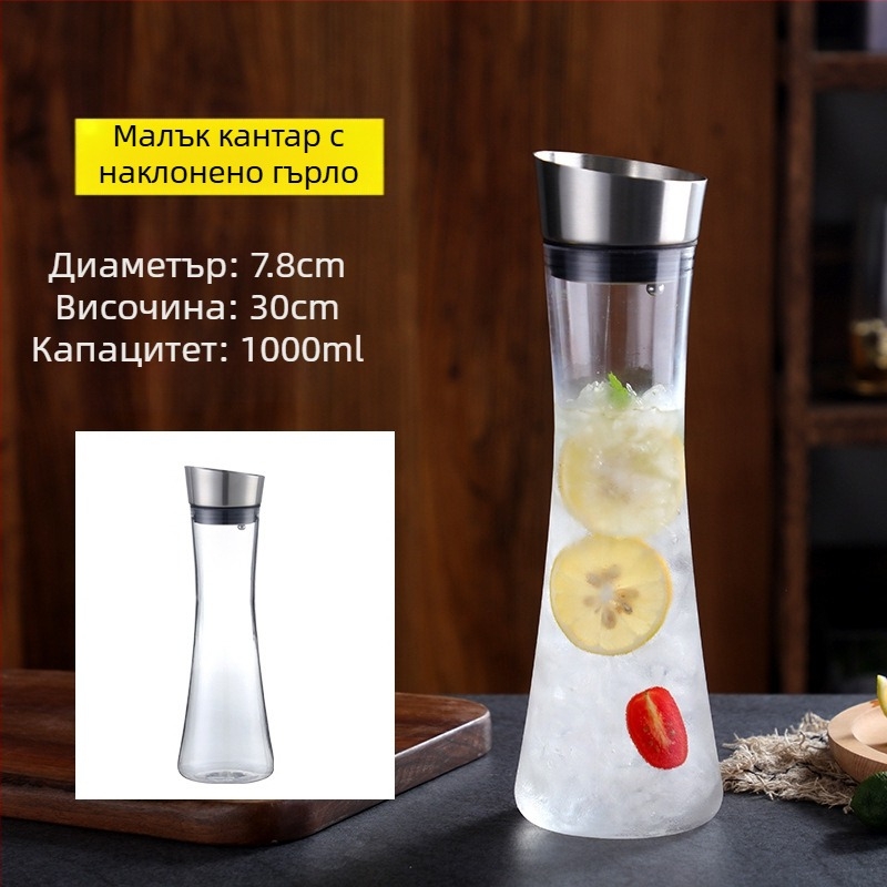 Акрилна пластмасова тенджера за връзване на бутилка за студена вода, квадратна тенджера за сок, бар, чайник, ресторант, лимонова тенджера