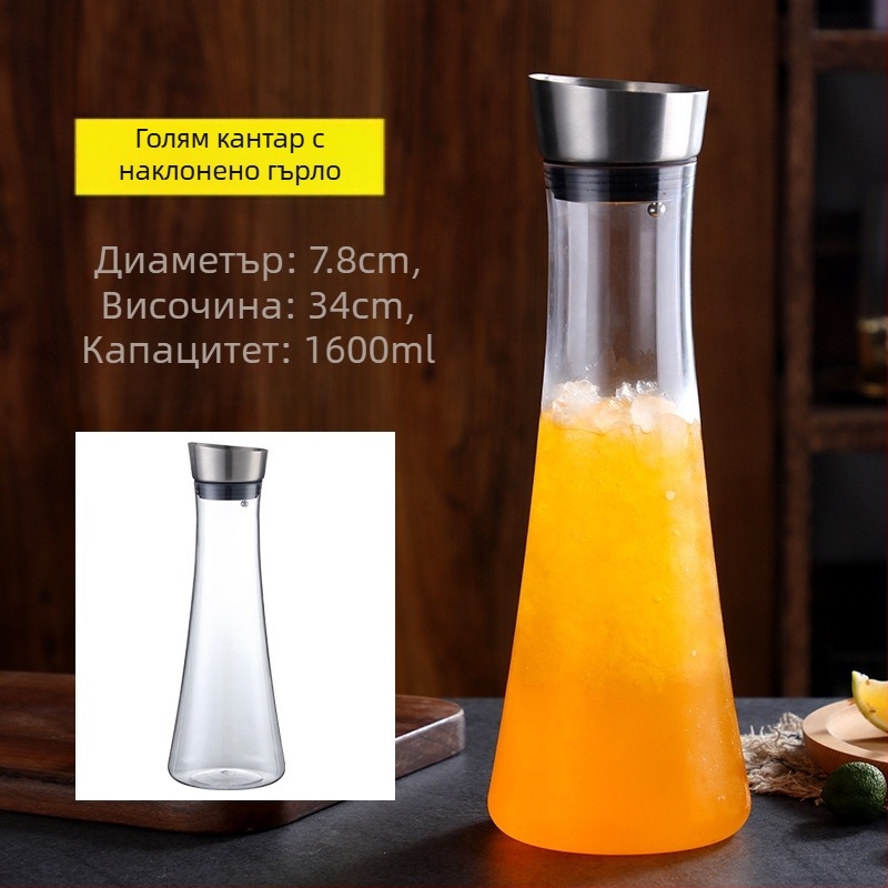 Акрилна пластмасова тенджера за връзване на бутилка за студена вода, квадратна тенджера за сок, бар, чайник, ресторант, лимонова тенджера