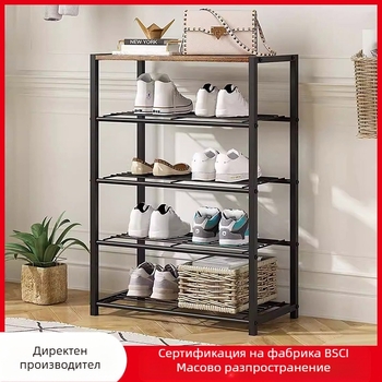 Стойка за обувки, обикновена врата, домакински прахоустойчив железен шкаф за обувки под наем, къща за съхранение на закрито в общежитие, артефакт за пестене на място
