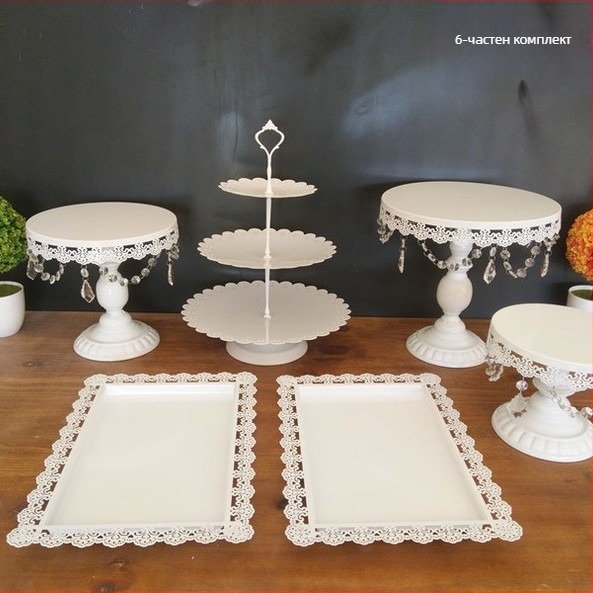 Комплект железни стойки за торти в европейски стил, сватбена декорация, десертен магазин, стойка за тамян, чиния за торта