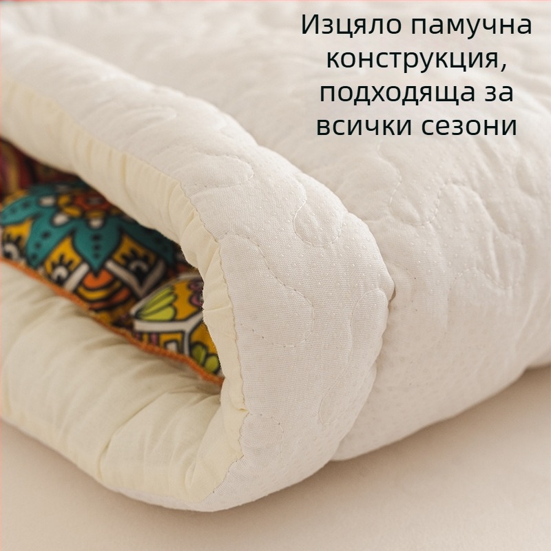 Нова удебелена мека памучна възглавница за диван за четири сезона, универсална неплъзгаща се, висок клас, лека луксозна кремава памучна възглавница