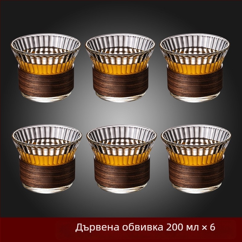 Боросиликатна стъклена кана piaoyi Cup, устойчива на висока температура, чайник за разделяне на чай с дървена дръжка, чайник за цветя, домашен комплект за приготвяне на чай