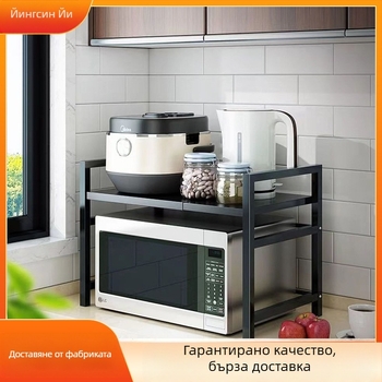 Управителят на магазин за кухненски стелажи препоръчва прибираща се удебелена удебелена кухненска маса за оризоварка, чайник, стойка за микровълнова фурна