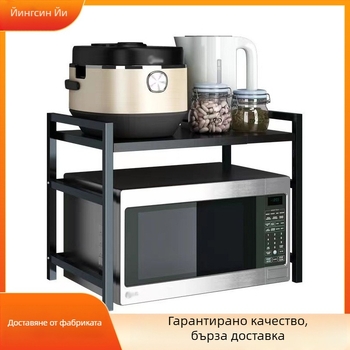 Управителят на магазин за кухненски стелажи препоръчва прибираща се удебелена удебелена кухненска маса за оризоварка, чайник, стойка за микровълнова фурна