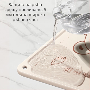 Силиконова подложка за хранителни продукти, удебелена подложка за месене, голяма подложка за тесто, дъска за рязане на едро, неплъзгаща се подложка за печене