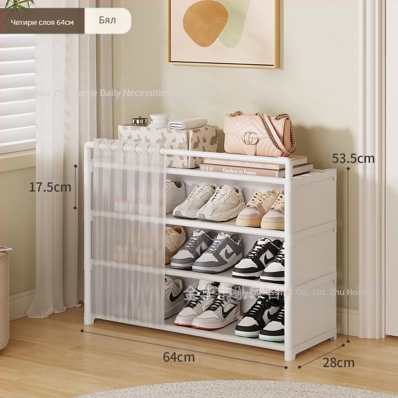 Стойка за обувки за вход на дома Многослоен шкаф за съхранение на обувки с чекмеджета Прост шкаф за обувки за жилища под наем Не заема място