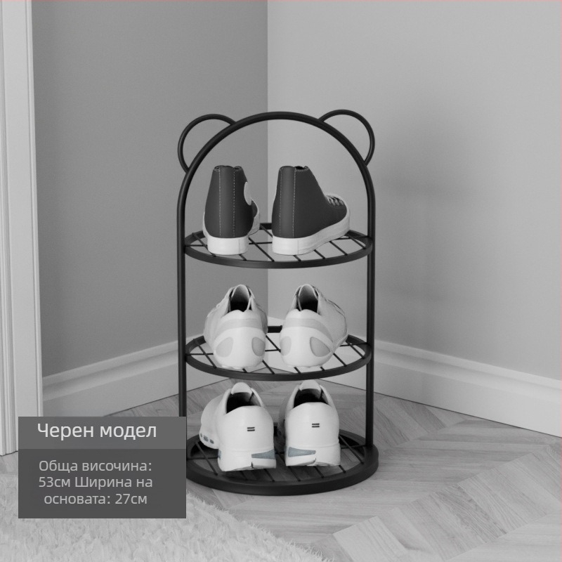 Стойка за обувки, проста, за врата, домакинска, многослойна, за съхранение на място, малка, тясна стойка за обувки, здрава и издръжлива, шкаф за обувки