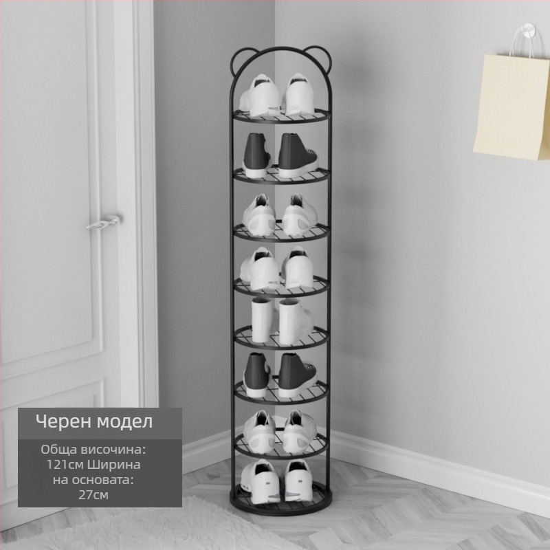 Стойка за обувки, проста, за врата, домакинска, многослойна, за съхранение на място, малка, тясна стойка за обувки, здрава и издръжлива, шкаф за обувки