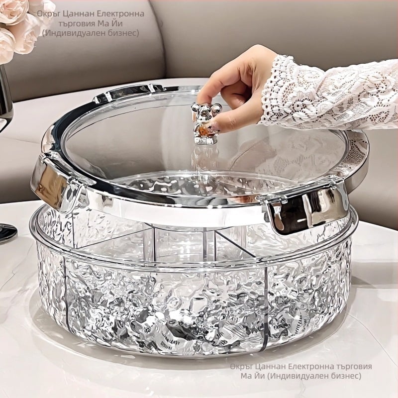 Кутия за съхранение, домакинска чиния със сушени плодове, хол, ядки, закуски, нова година, пощенска светлина, луксозна поща, вода, безплатна доставка, безплатна доставка, безплатна доставка