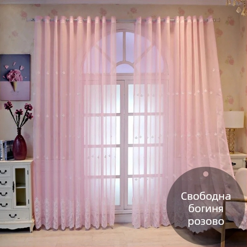 Търговия на едро френски дантелен екран за прозорец за всекидневна спалня полу-сенчещ екран за прозорец романтична бяла дантелена балконска завеса