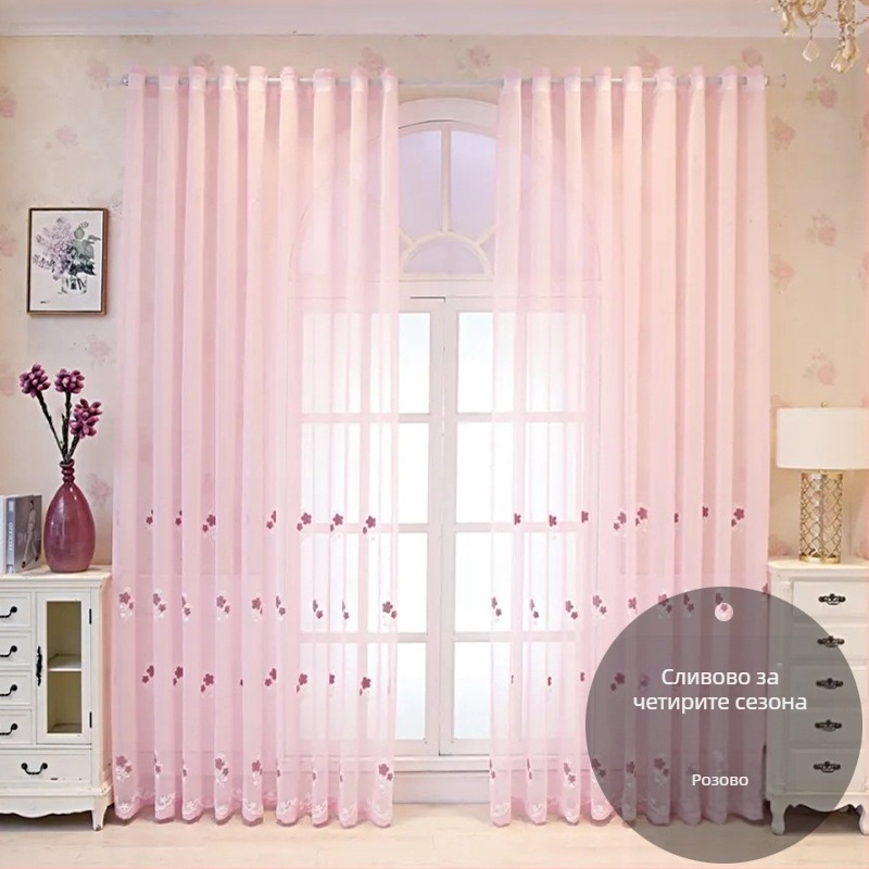 Търговия на едро френски дантелен екран за прозорец за всекидневна спалня полу-сенчещ екран за прозорец романтична бяла дантелена балконска завеса