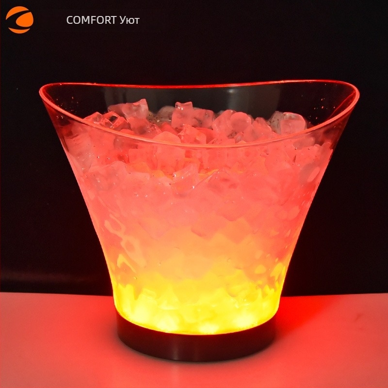 Нова кофа за лед с LED кофа за лед, висок клас кофа за шампанско, комплект за вино, парти държач за вино, разнообразие от светлини по избор, директни продажби от фабриката