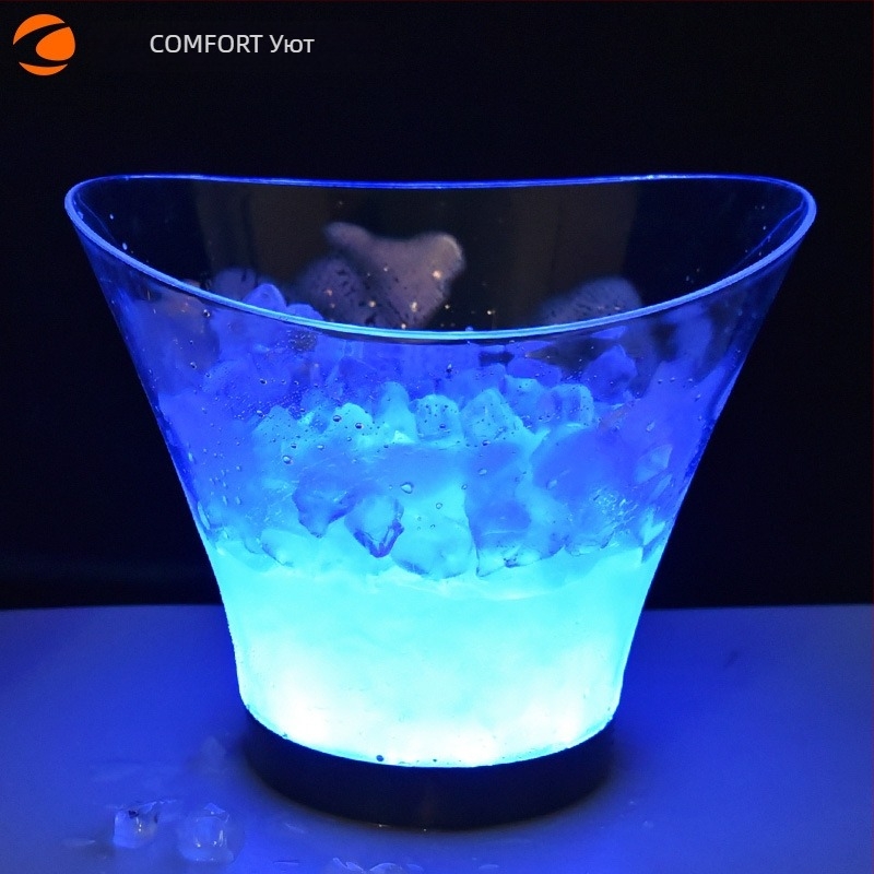 Нова кофа за лед с LED кофа за лед, висок клас кофа за шампанско, комплект за вино, парти държач за вино, разнообразие от светлини по избор, директни продажби от фабриката