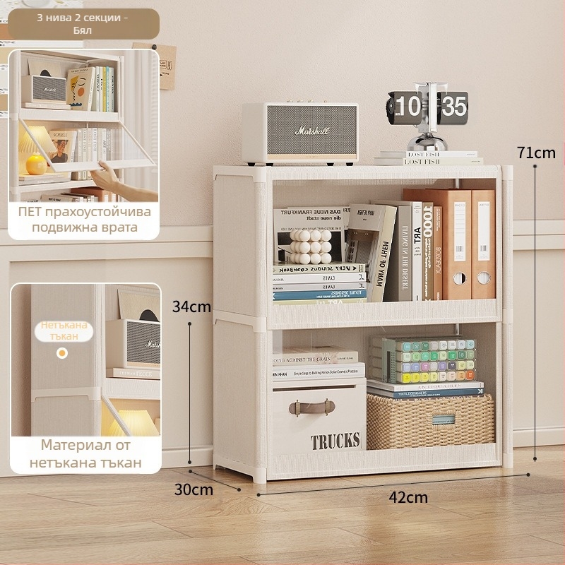 Xi в TEMU трансгранични експлозии настолен библиотечен шкаф подов рафт хол многослоен шкаф за съхранение шкаф за съхранение прахоустойчив библиотечен шкаф