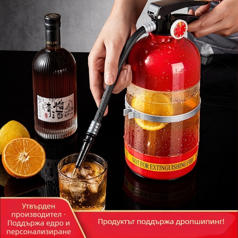 Нетна червена креативна бирена бъчва с ръчно налягане, пожарогасител, вино, оръдие, наливна бира, машина за напитки, бъчва за вино, мини диспенсър за вода