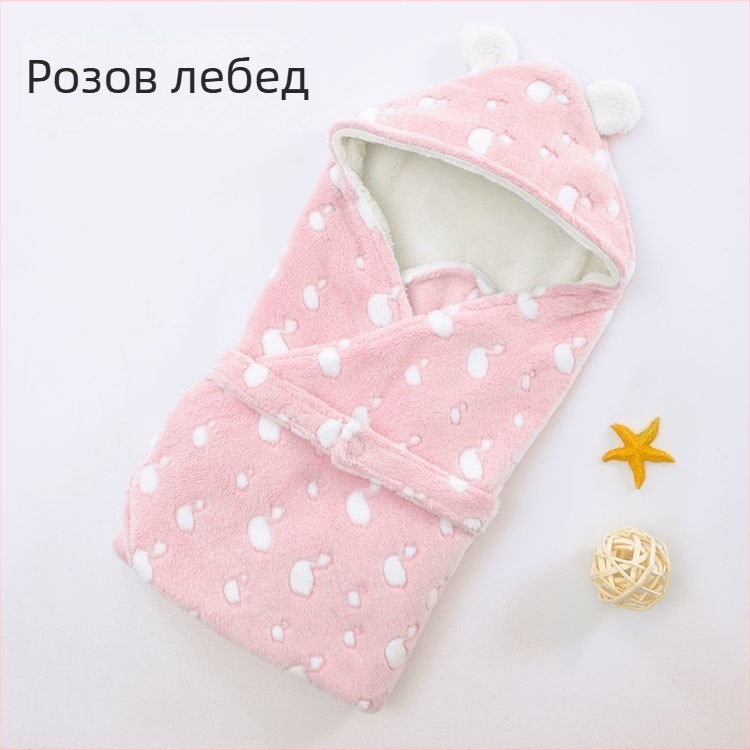 Бебешко одеяло Зимно удебелено спален чувал за новородено Бебешко топло есенно и зимно одеяло Супер меки продукти за новородени