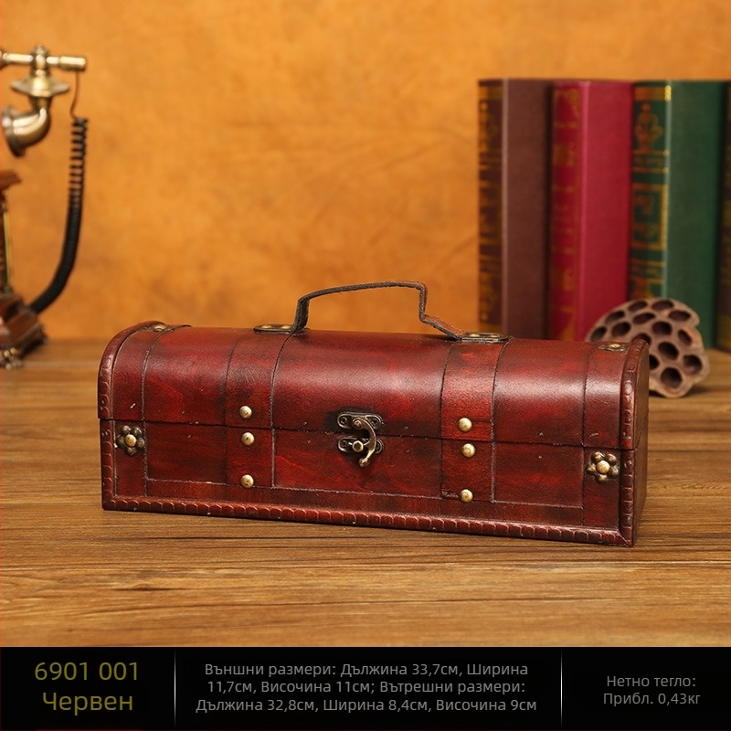 Европейски антични дървени кутии за вино за фестивал на сватбено тържество подаръчни кутии поддръжка производство на едро