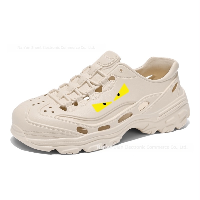 Летни сабо с мека подметка за през границата, леки обувки за родители и деца, ежедневни плажни обувки, сандали с усещане за акане, мъжки обувки с дебела подметка