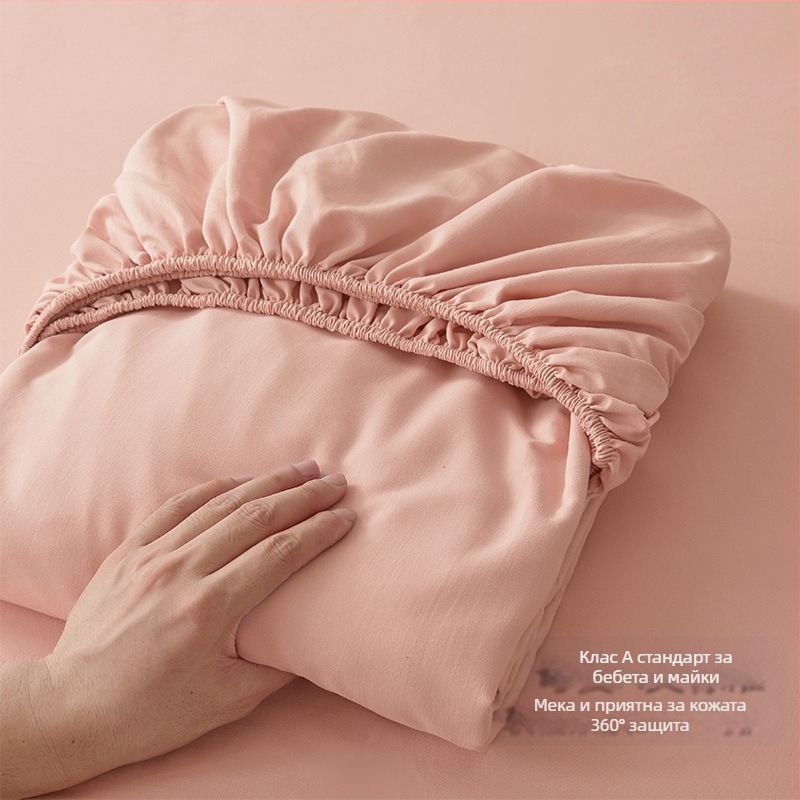 Чаршафи с пристягане от чист памук в стил Muji, тип A, едно парче от чист памук, висококачествен калъф за чаршафи с пристягане от чист памук, калъф за чаршафи за майчинско и бебешко легло, самозареждащи се