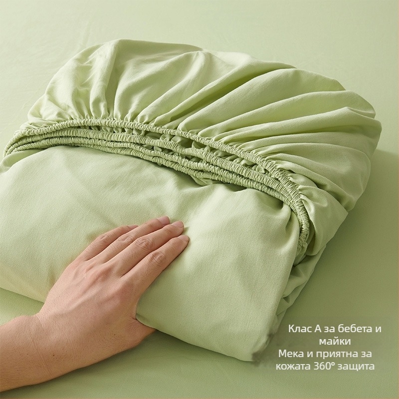 Чаршафи с пристягане от чист памук в стил Muji, тип A, едно парче от чист памук, висококачествен калъф за чаршафи с пристягане от чист памук, калъф за чаршафи за майчинско и бебешко легло, самозареждащи се