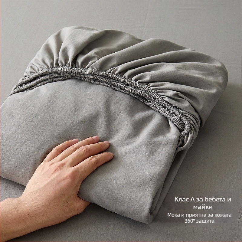 Чаршафи с пристягане от чист памук в стил Muji, тип A, едно парче от чист памук, висококачествен калъф за чаршафи с пристягане от чист памук, калъф за чаршафи за майчинско и бебешко легло, самозареждащи се