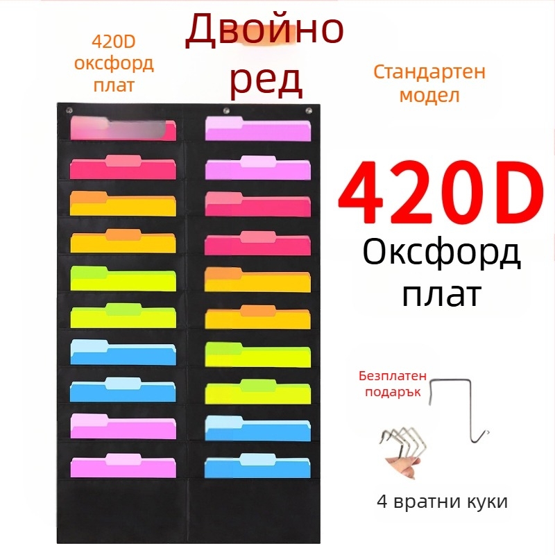 Чанта за съхранение на папки от 10 слоя оксфордски плат за врати, 10 слоя, чанта за съхранение на документи и папки