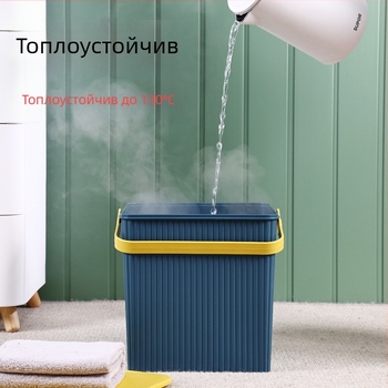 Удебелен квадратен варел за съхранение на кукли с капак, преносим многофункционален варел за съхранение, пластмасова рамка за баня, кошница за баня, столче за играчки на едро