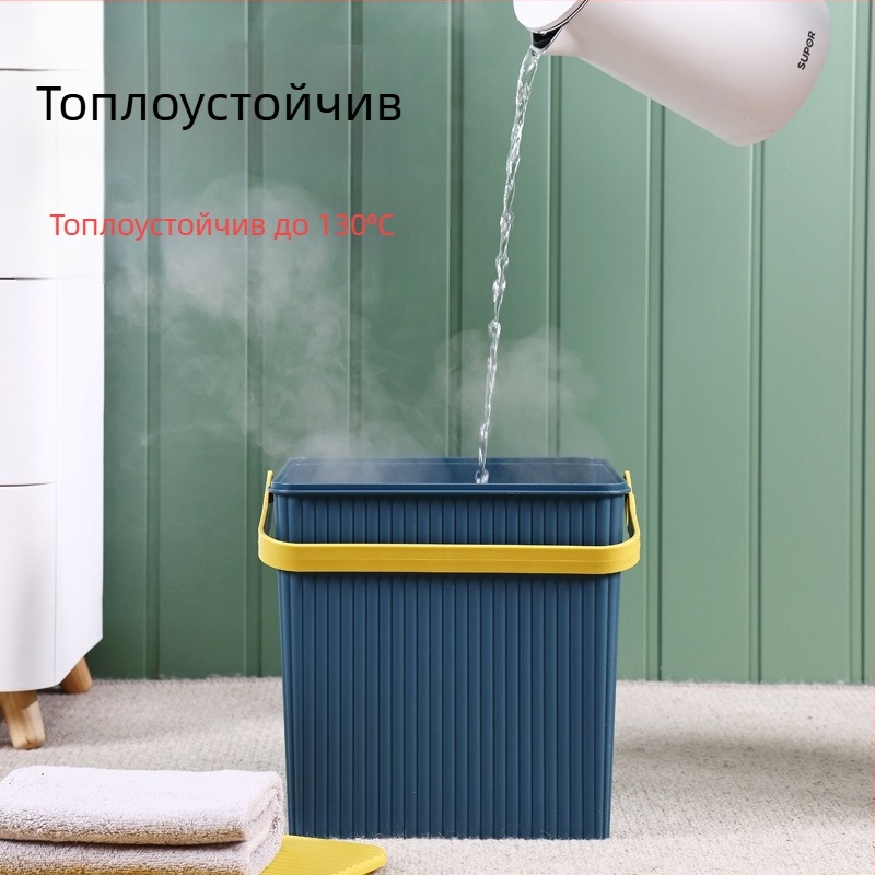 Удебелен квадратен варел за съхранение на кукли с капак, преносим многофункционален варел за съхранение, пластмасова рамка за баня, кошница за баня, столче за играчки на едро