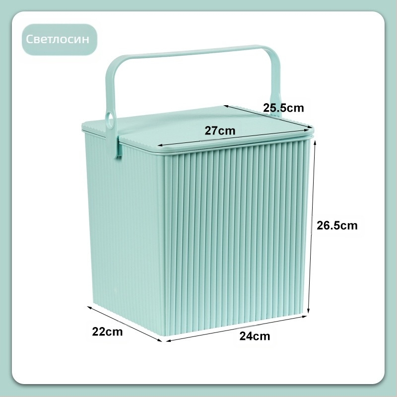 Удебелен квадратен варел за съхранение на кукли с капак, преносим многофункционален варел за съхранение, пластмасова рамка за баня, кошница за баня, столче за играчки на едро