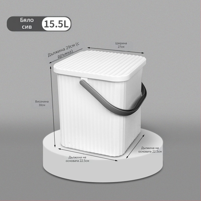 Удебелен квадратен варел за съхранение на кукли с капак, преносим многофункционален варел за съхранение, пластмасова рамка за баня, кошница за баня, столче за играчки на едро