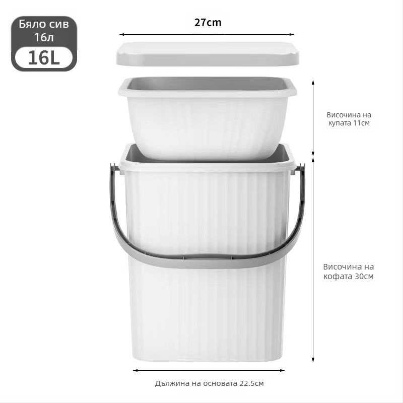 Удебелен квадратен варел за съхранение на кукли с капак, преносим многофункционален варел за съхранение, пластмасова рамка за баня, кошница за баня, столче за играчки на едро