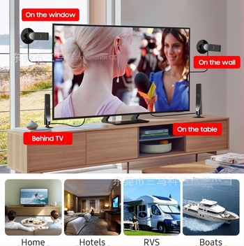 Трансгранична 4K HD цифрова телевизионна антена, вътрешна водоустойчива мини телевизионна приемна антена, HDTV антена