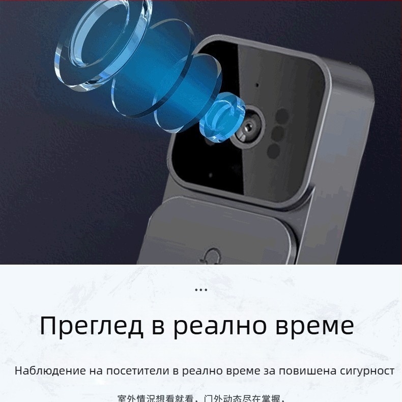 M10 Безжичен видео звънец с 4.3-инчов дисплей, домашен интелигентен двупосочен домофон, видео наблюдение, трансграничен избор
