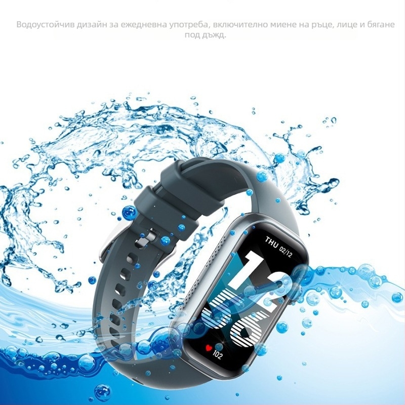 Нова трансгранична интелигентна гривна QS50 за обаждания 1,47 инча, контрол на пулса, кръвно налягане, музика, стъпки