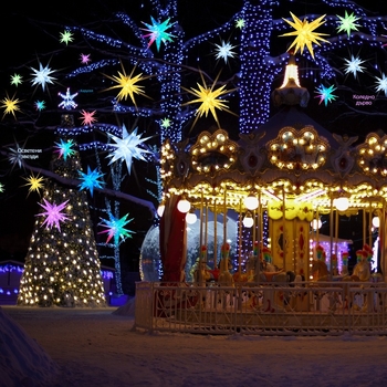 LED интелигентно точково управление RGB Bluetooth APPA магическа цветна експлозия Звездна многоъгълна звездна декорация на бар фестивална светлинна верига