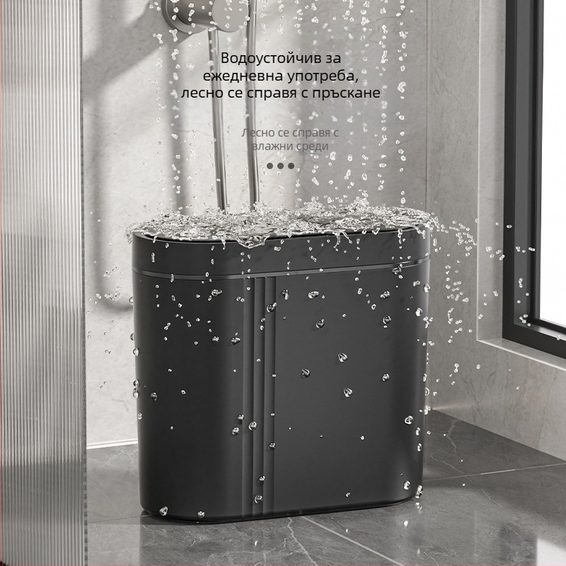 Домакински интелигентен индукционен кош за боклук с голям капацитет, електрически кош за боклук с отворен капак, кухненски санитарен кош за боклук, стенен кош за боклук