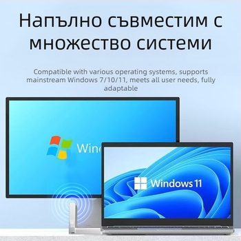 Безжична мрежова карта Bluetooth BT5.4 WiFi6 без устройство AX600 Bluetooth WiFi 2-в-1 USB WiFi приемник