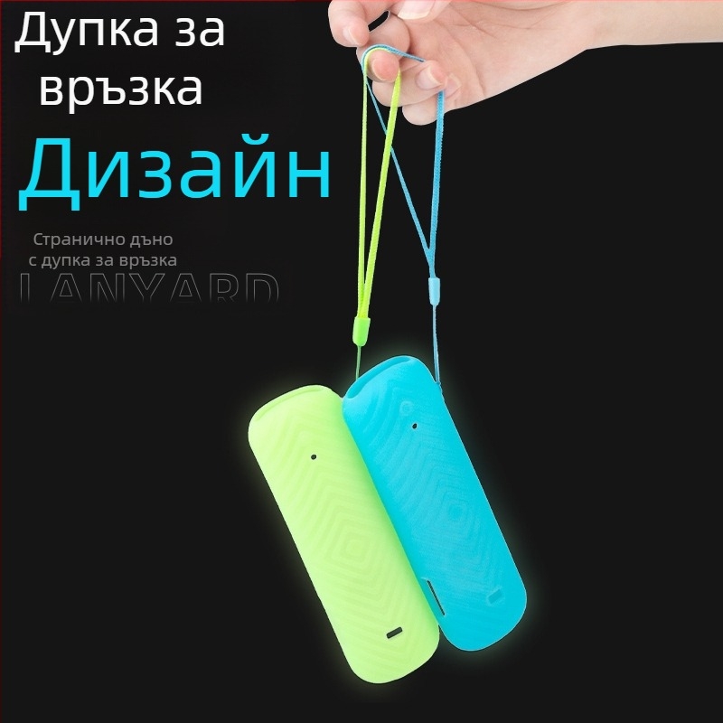 Подходящ за TCL New Roku Express 4K UltraTV силиконов защитен калъф за дистанционно управление с отвор за слушалки