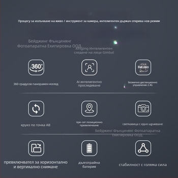 Zhifeng YT2000 електрическо панорамно снимане с 360-градусово панорамно снимане с разпознаване на лица, което може да се управлява дистанционно от мобилен телефон и видео на живо