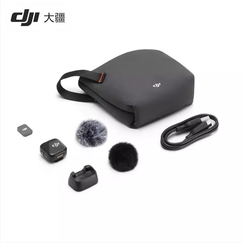 Dji Mic Mini Transmitter, мини безжичен микрофон за намаляване на шума, лавалиер, микрофон за влогове на живо, интервюта, радио