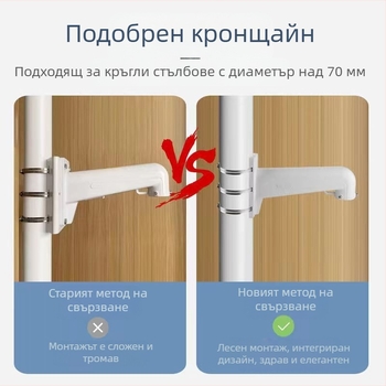 Универсална скоба за стенен монтаж на колона за повдигане на топки от алуминиева сплав, за наблюдение на топки, 1605, двуфункционална стойка за стена