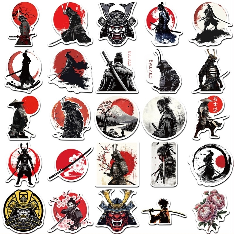 50 ретро Jianghu рицарски Bushido ръчна сметка материал стикери канцеларски материали багаж бележки водоустойчиви стикери на едро