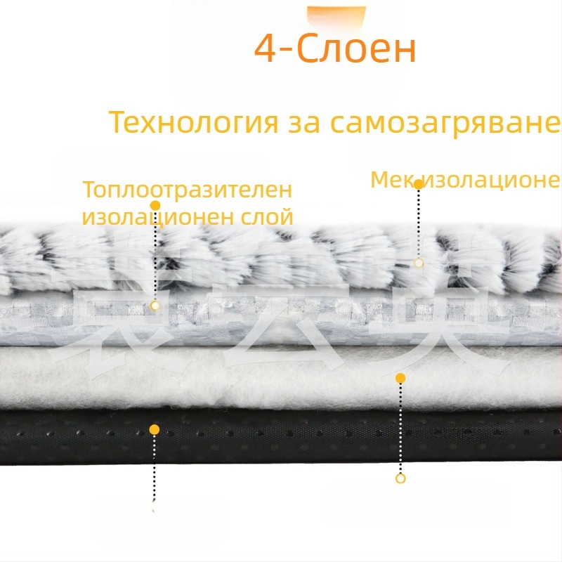 Трансгранична самозатопляща се постелка за домашни любимци Amazon, зимна постелка за съхранение на топлина, топла постелка за гнездо за котки и кучета, неплъзгащо се дъно, измиващо се, свалящо се