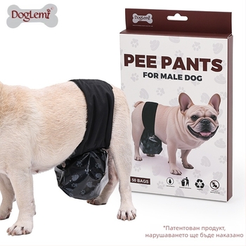 Дишаща и водоустойчива торбичка за събиране на урина за мъжки кучета, автоматично бельо за събиране на урина за мъжки кучета, регулируемо бельо за домашни любимци с еластична лента