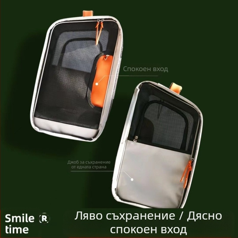 Раница за носене на котки Smile Time, преносима, сгъваема, за външна употреба, с голям капацитет, дишаща чанта за домашни любимци
